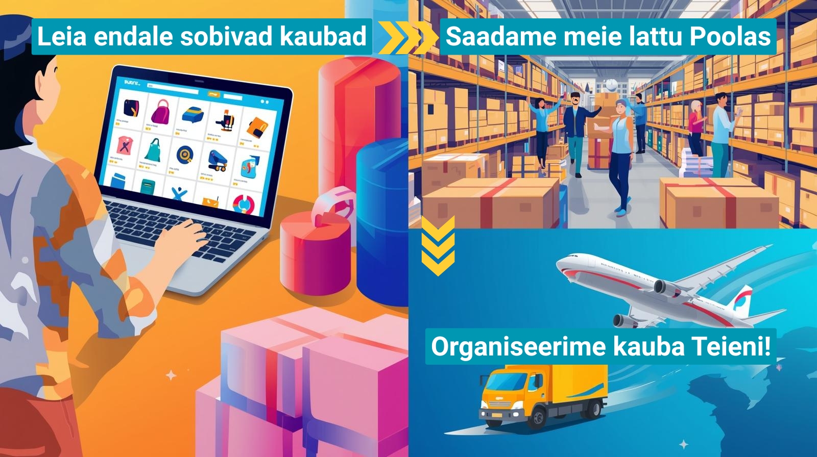 Kaubad Poolast - Topeltsidur - Kaupade tarne poolast